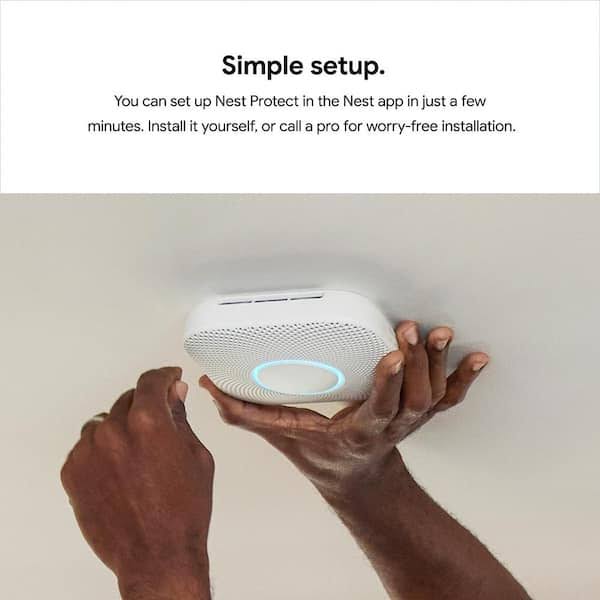 Google Nest Protect - Smoke Alarm And Carbon Monoxide Detector - Battery Operated - 4 FT_ETMP6YHJ