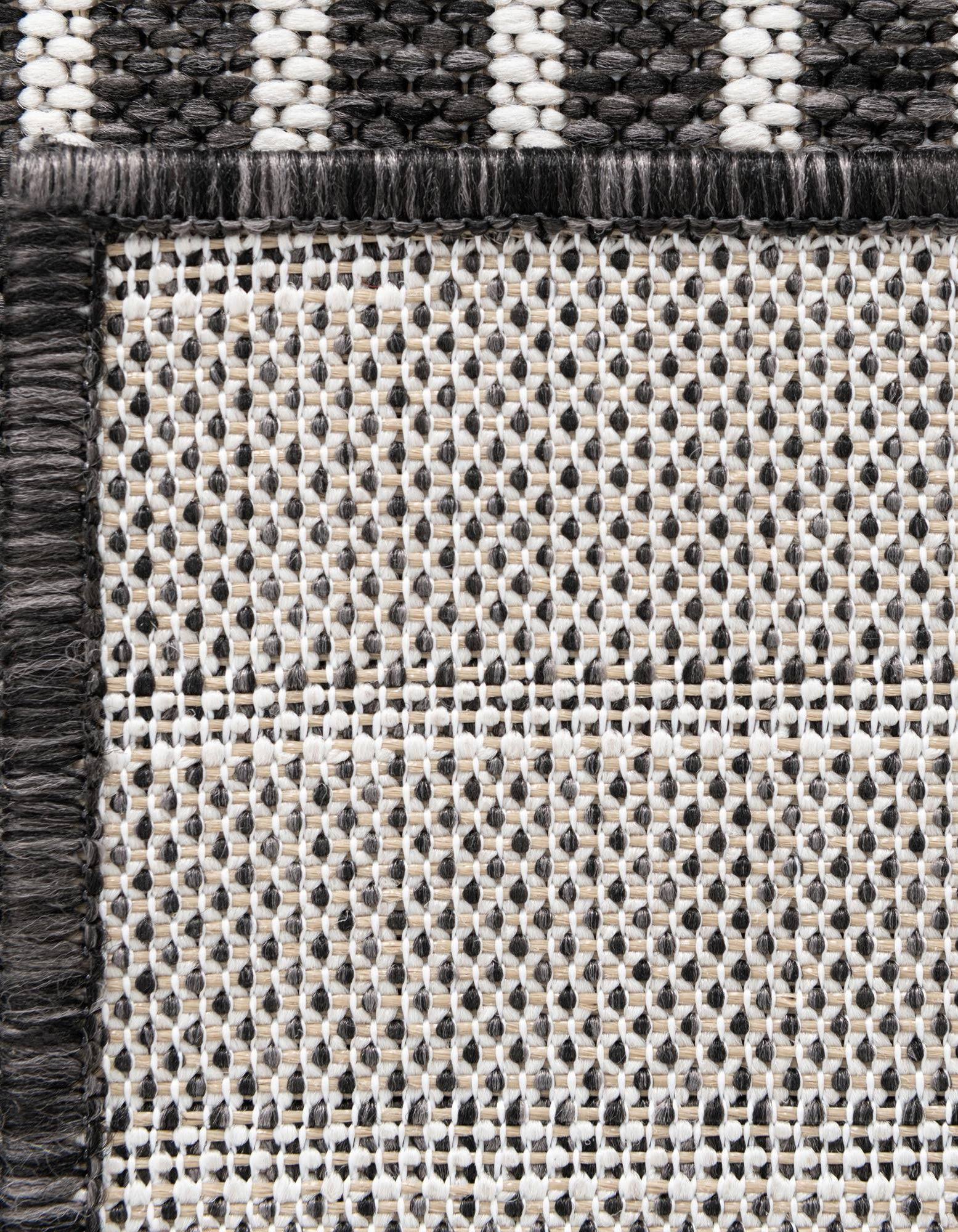 Unique Loom Outdoor Modern 13 Ft Square Charcoal Gray Gray Geometric Area Rug Indoor Outdoor 4X_I67ALWMF