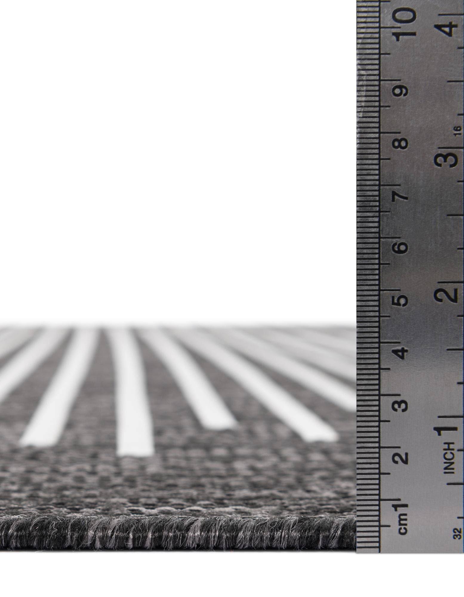 Unique Loom Outdoor Modern 13 Ft Square Charcoal Gray Gray Geometric Area Rug Indoor Outdoor 4X_I67ALWMF