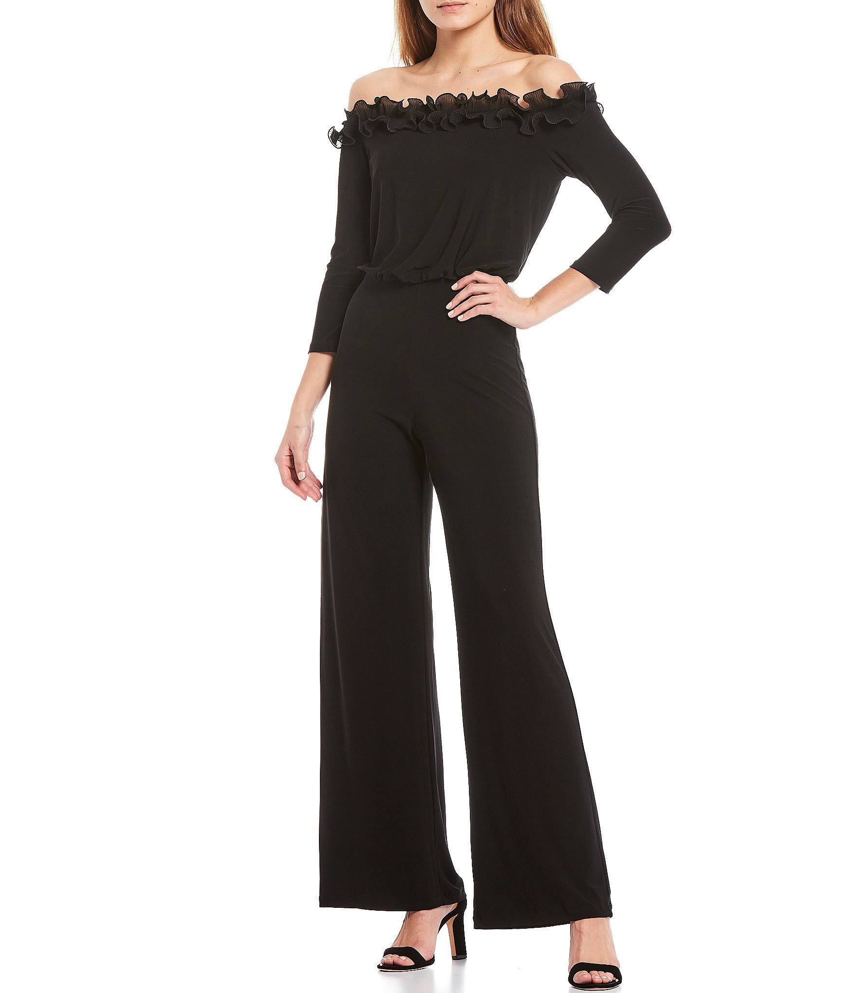 Adrianna Papell Signature Blouson Jumpsuit, Black, Size: X1_SRI0FACX